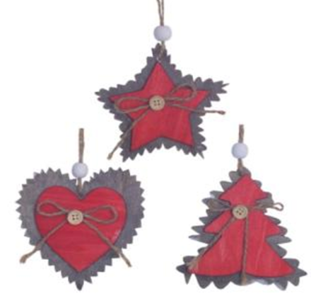 745091 Украшение новогоднее "Сердце/Звезда/Елка"