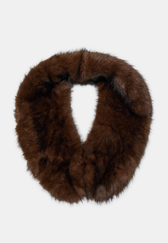 STRADIVARIUS Шарф из искусственного меха, коричневый