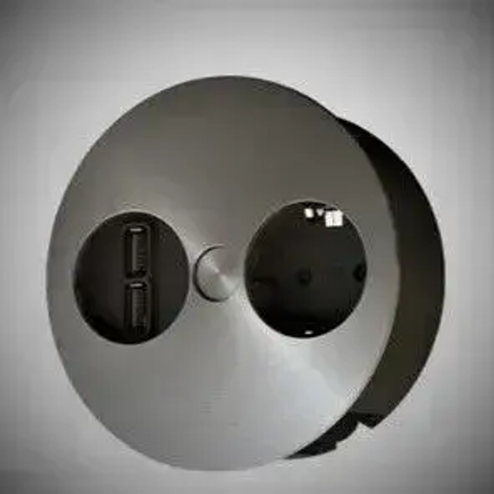 Удлинитель встраиваемый настольный Skybeam, 1 розетка 16A, 2 usb 2,4A, 220-250В, 3x1.5 мм, 2м, серый (1034)