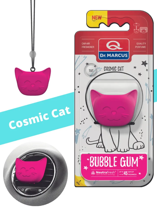ОСВЕЖИТЕЛЬ С ПОДВЕСКОЙ "DR.MARCUS" COSMIC CAT  BUBBLE GUM