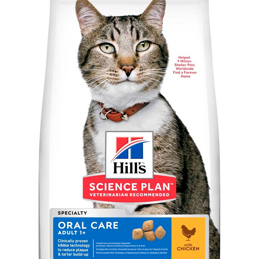 Hill's корм для кошек для ухода за зубами с курицей (Oral Care)
