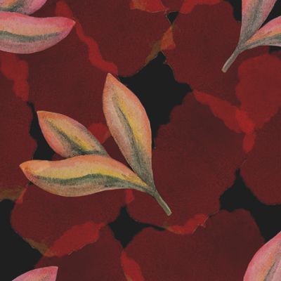 красные осенние листья