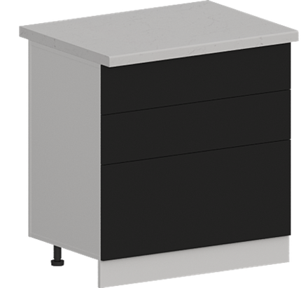 Кухня Модуль ШН3Я 800 Вотан / Черный матовый