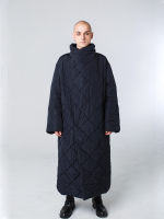 Пальто-одеяло унисекс с воротником "Кутанка". Черное