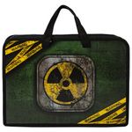 Папка на молнии с ручками ЮНЛАНДИЯ А4, 1 отделение, пластик, ширина 75 мм, "Warning", 270956