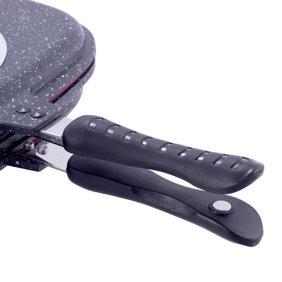 Сковорода-гриль двойная с мраморным покрытием из алюминия Kamille KM-4432