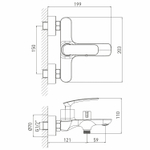 Смеситель для ванны 30k MIXLINE ML21-01 "Elegant" "АКЦИЯ"