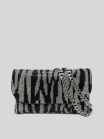 Сумка-кошелек Yik Fung черно-серебристая зебра Nadya