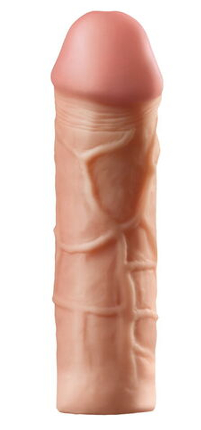 Телесная насадка Mega 2 Extension - 20 см. (Цвет: телесный)