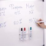 Держатель магнитный для 4 маркеров для доски, 85*16мм Brauberg, прозрачный акрил