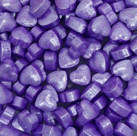 Посыпка кондитерская "Сердца объёмные фиолетовые" 30г
