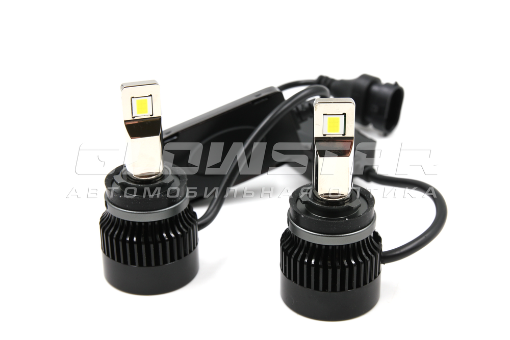 Светодиодные лампы H8/H9/H11/H16 Sariti K7 с обманкой, с вентилятором, 5300K, 12V, 56W (комплект, 2шт)