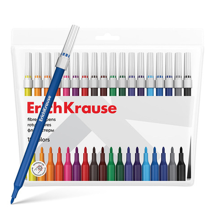 Фломастеры  18цв "Erich Krause. light", вент.колпачок, блистер