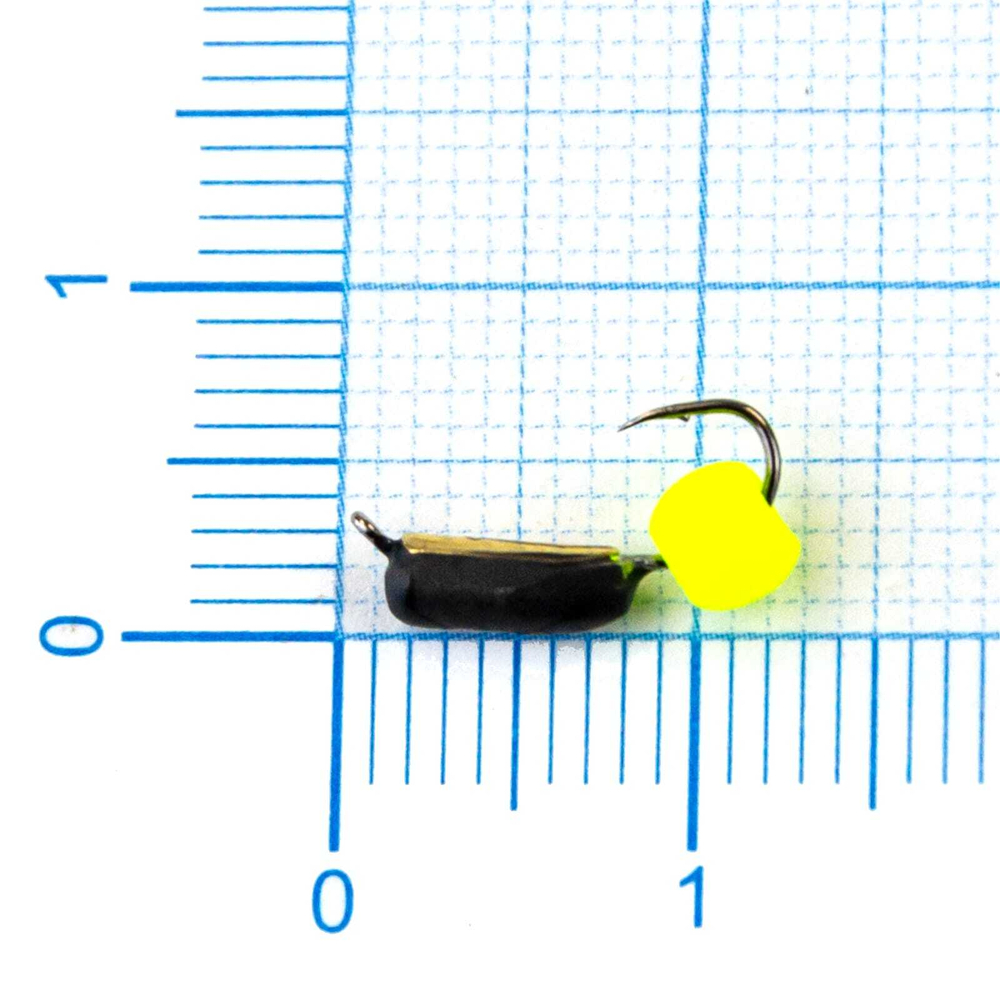 Мормышка Владимирская 205 "Гвоздик с шариком неон", с коронкой, 2.5мм, 0.6гр (15шт/уп)