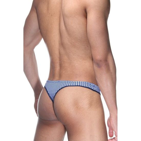 Трусы мужские тонги синие с принтом DARKZONE DZN6628