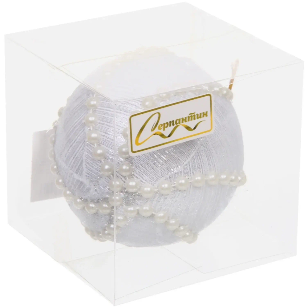 Новогодний шар «Жемчужная россыпь» 8 см, Белый