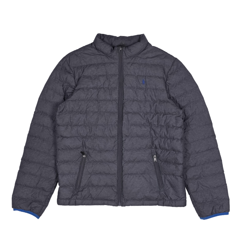 Легкий пуховик Polo Ralph Lauren темно-серого цвета, S