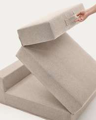 Arty бежевый трансформируемый пуф/кровать 70 x 89 (200) см