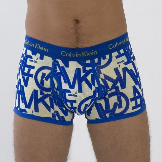 Мужские трусы боксеры Calvin Klein 365 print Blue Letters
