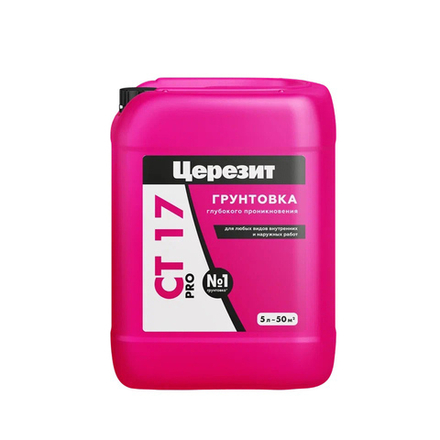 Грунтовка глубокого проникновения Церезит (Ceresit) CT 17 PRO, 5 л