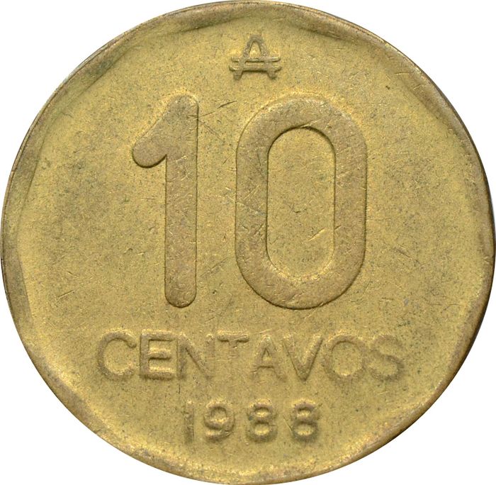 10 сентаво 1988 Аргентина