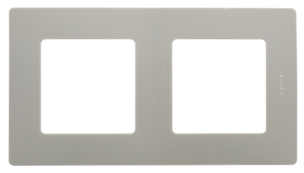 Рамка 2 поста светлая галька ETIKA Legrand