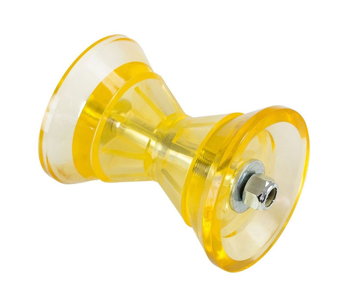Ролик носовой 3" желтый с крепежом