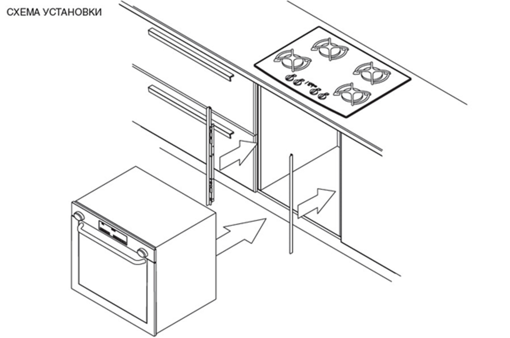 Термо защитный профиль для духового шкафа Белый