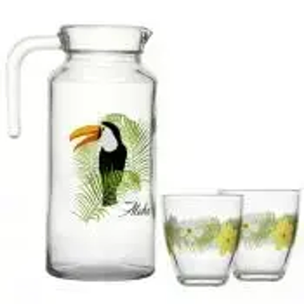 Набор питьевой 7 предметов «Тукан джангл» (кувшин + 6 стаканов)