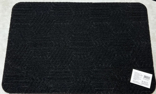 Коврик придверный влаговпитывающий Пирамида Лазер без канта черный