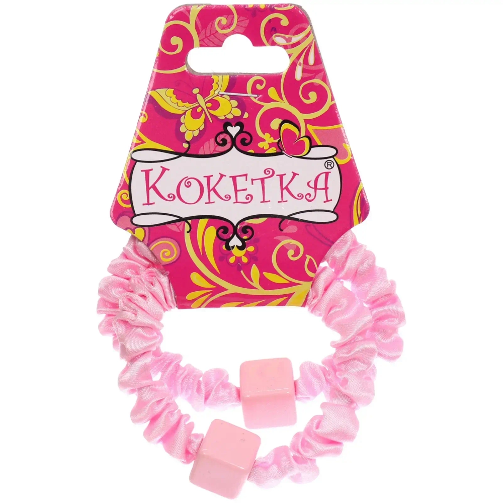 Резинки для волос 2шт «Мята», кубики, микс 5 цветов, d-5см (Кокетка)