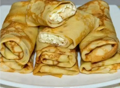 Блинчик с творогом 1шт (80гр)