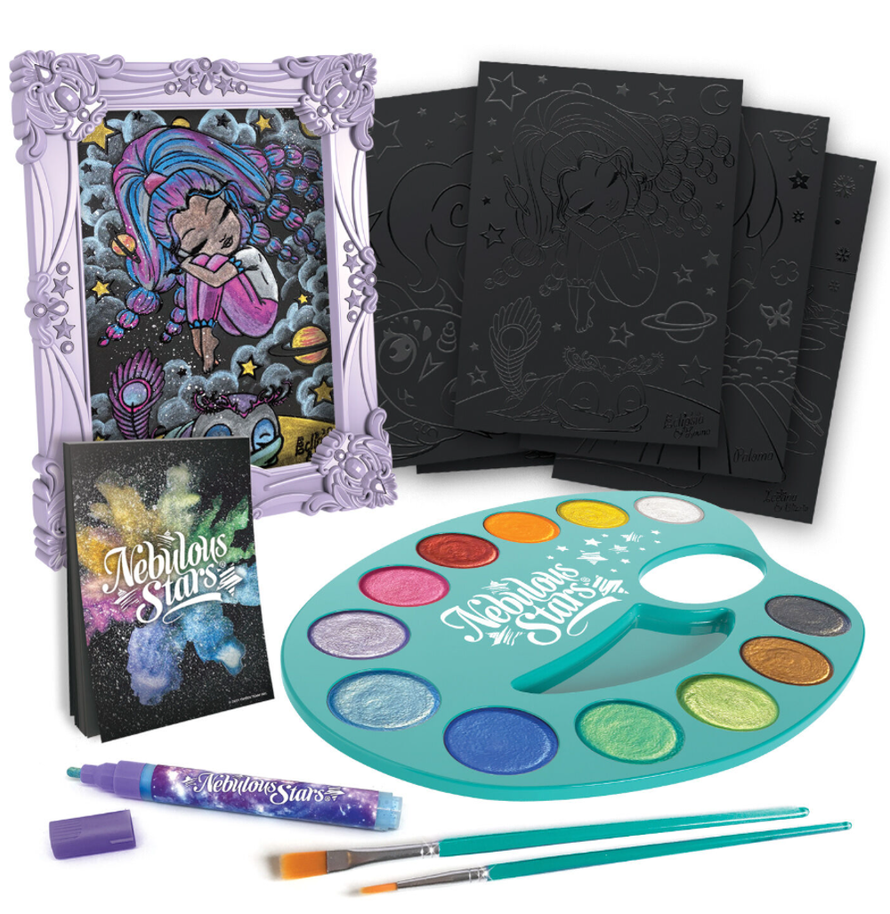 Детский подарочный набор для рисования с палитрой и рамкой "Млечный путь", серия Space Nebulous Stars