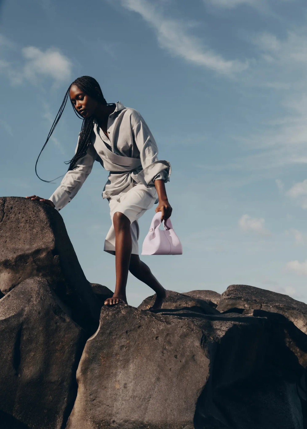 POLENE СУМКА NUMERO NEUF MINI, СВЕТЛО-СИРЕНЕВЫЙ