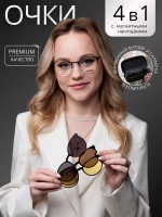 Солнцезащитные очки с футляром и накладками 4в1