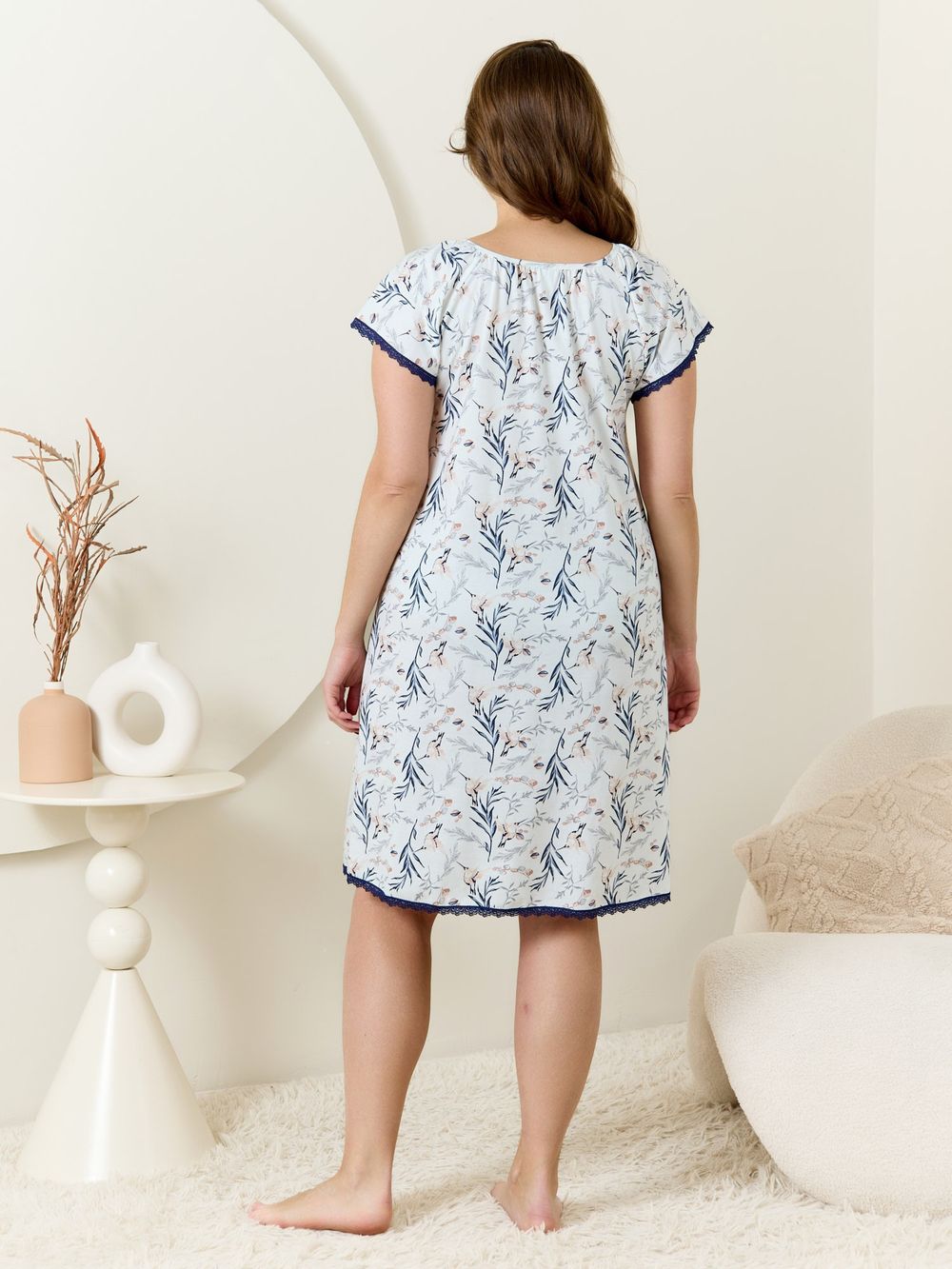 Ночная сорочка Рельеф-1 Виотекс СИНИЙ