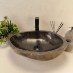 Раковина из речного камня RS-63177 (53*40*15)