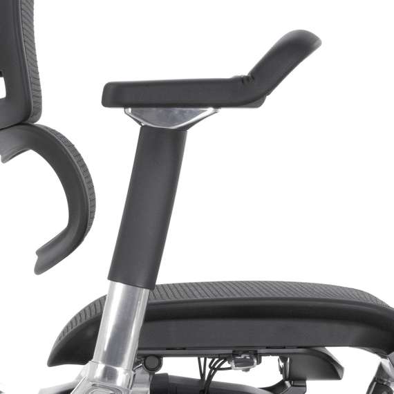 Кресло FALTO Ergohuman Luxury 2 с подножкой ( чёрный каркас /сетка чёрный T-168-B1 Black )