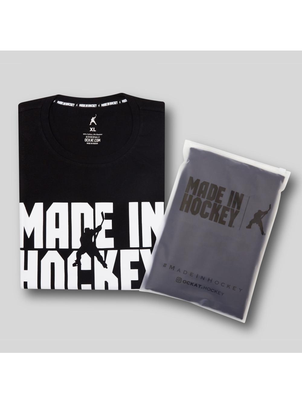Мужская футболка черная "Made In Hockey"