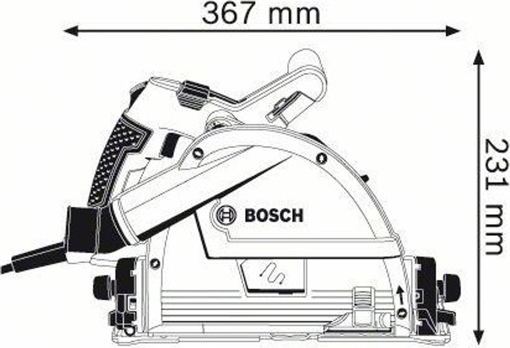 Сетевая дисковая пила BOSCH GKT 55 GCE 0601675001 Кейс L-Boxx