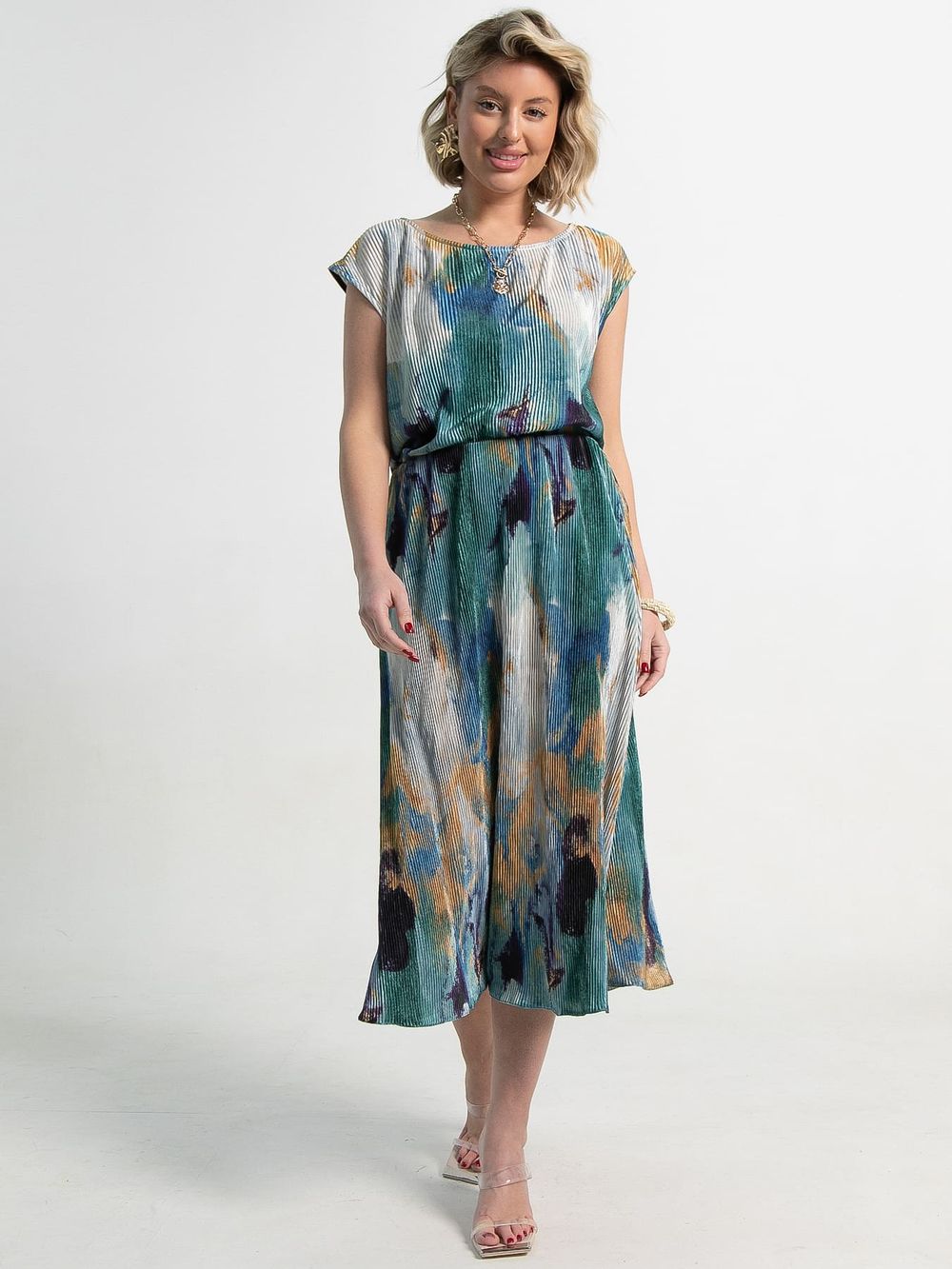 Костюм с юбкой Вайнона (зеленый) К15119-10М LT Collection