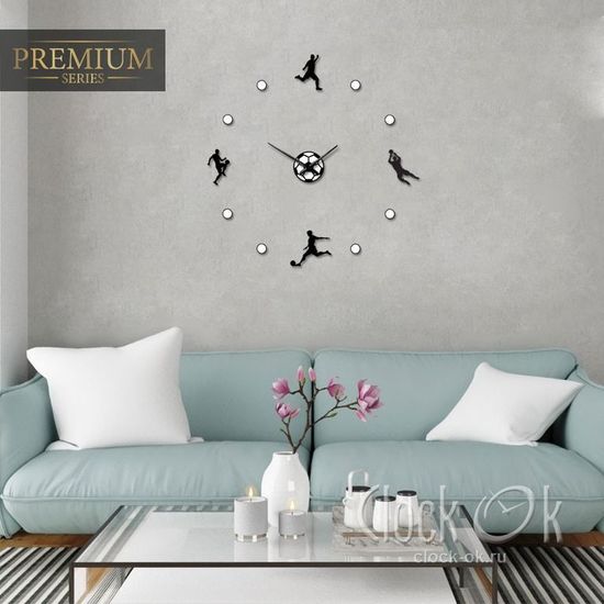 Настенные 3D часы Футбол