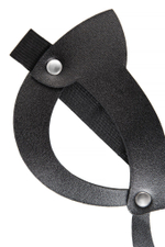 Черная открытая маска с ушками кошки (Цвет: черный)