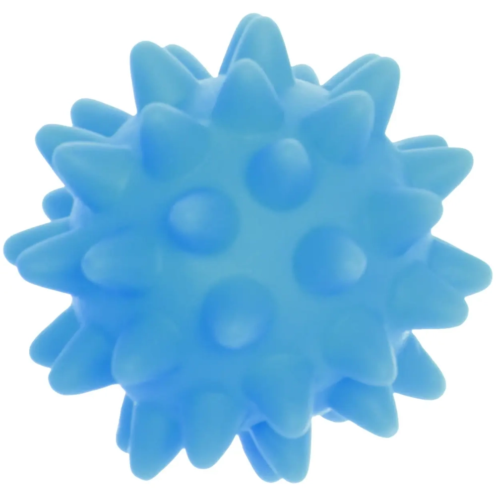 Игрушка - мячик для собак средних и мелких пород «ЗУБОЧИСТКА», цвет розовый и голубой, d-6.5см (лейбл)✦