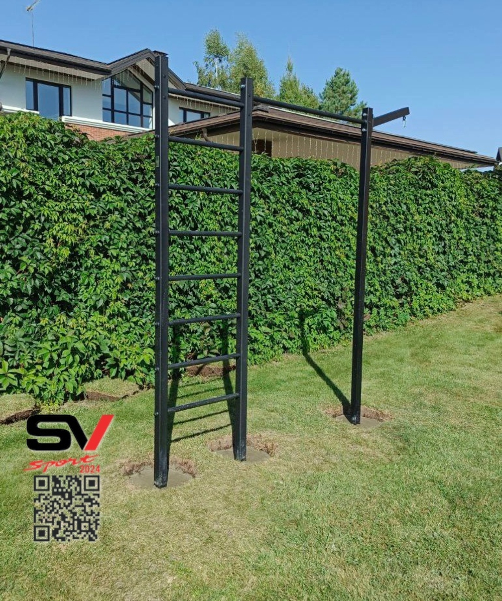 Монтаж уличной шведской стенки Sv Sport (3 вертикальных столба)