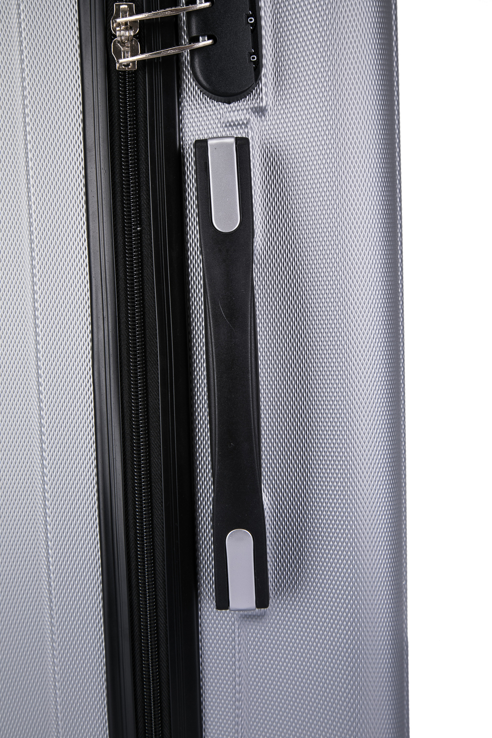 Большой чемодан L'Case Krabi, серебристый