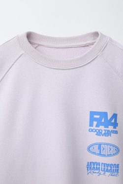 ZARA ХУДИ С ПРИНТОМ, СВЕТЛО-СИРЕНЕВЫЙ