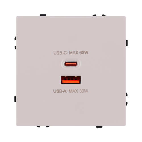 Розетка USB A+C 65W, кашемир матовый Kollinger Eclipse EC-024CM