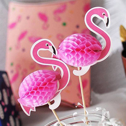 Шпажки для канапе одноразовые "Розовый фламинго"