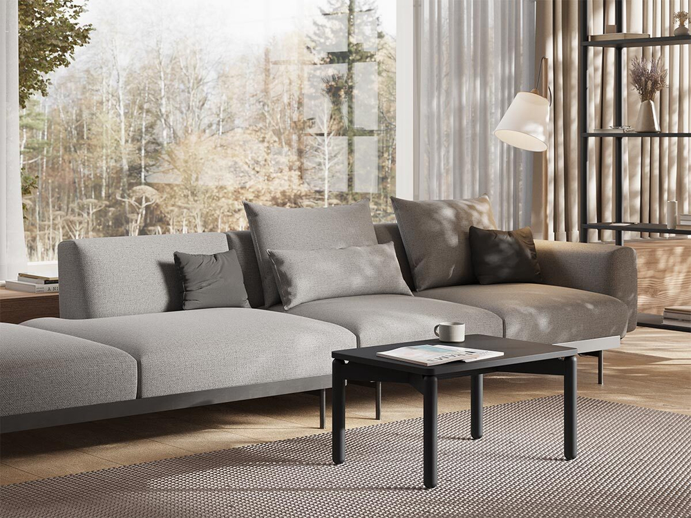 Столик кофейный saga, 50х70 см, темно-серый